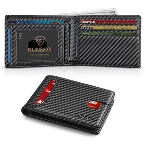 Wallet for Men Slim 11 Credit Card Holder Slots Leather RFID Blocking
